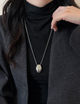 Цепочка Fashion Jewerly с кулоном Олива с титановой стали удлиненная подвеска колье с кулоном овал капля, серебристая (SVS) - изображение 6