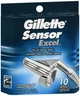 Бритвенные картриджи Gillette Sensor Excel для мужчин упаковка 10 шт - изображение 1