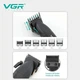 Акумуляторна машинка для стрижки VGR V-640C BLACK, 6 насадок, LED дисплей, 9000RPM - изображение 6