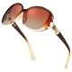 Женские градиентные солнцезащитные очки KINGSEVEN 8843 Brown Gradient Brown - изображение 2