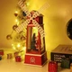 Музыкальный новогодний фонарь Снежная мельница, от USB и батареек, 27х10 см, Красный - изображение 2