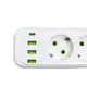 Мережевий фільтр-подовжувач 3 розетки 3хUSB-A 1xUSB-C 5м білий HP-5-35 - зображення 5