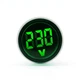Вольтметр в розетку круглый (50-500V) EU LED мини GREEN - изображение 1