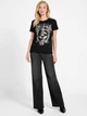 Футболка хлопковая длинная женская Guess 742725124 S Черная (1160876248) - изображение 3
