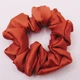 Шовкова гумка для волосся Handmade 10 см теракота - зображення 2