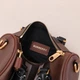 Женская сумка Burberry Mini Check Bowling коричневого цвета артикул 36590 - изображение 9