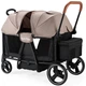 Wózek dziecięcy podwójny BabyTrold Adventure Czarno-piaskowy (5704211727026) - obraz 1