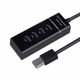 Концентратор USB HUB хаб 3.0 Dellta 303 на 4 порта Black - изображение 4