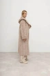 Женское двустороннее пальто с капюшоном и поясом ALBERTO BINI MKALB202-351 - 44/46, Бежевий - изображение 7