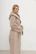 Женское двустороннее пальто с капюшоном и поясом ALBERTO BINI MKALB202-351 - 40/42, Бежевий - изображение 6