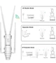 Беспроводной роутер WAVLINK, внешний роутер AC1200, уличный Wi-Fi-роутер, мощный усилитель Wi-Fi для дома, мощный Wi-Fi 2,4+5 Г - изображение 4