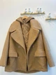 Жіноче демісезонне півпальто oversize зі знімним жилетом ALBERTO BINI MKALB201-90/3-4-10 - 40/42, Карамельний - зображення 2
