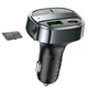 FM-модулятор Hoco E70 трансмиттер для авто (USB + Type-C) с функцией быстрой зарядки Черный (E70) - изображение 3