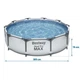 Каркасный бассейн Bestway Steel Pro MAX 56408 305×76 см 4678 л серый - изображение 2