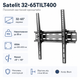 Кронштейн для телевизора Satelit 32-65TILT400 наклонный настенный 32–65" до 35 кг VESA 400×400 черный - изображение 2