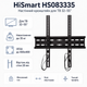 Кронштейн настенный HiSmart HS083335 для ТВ 32"-55" до 35 кг VESA 400x400 Black - изображение 1