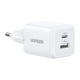Мережевий зарядний пристрій UGREEN X514 20W 2-Port GaN Fast Charger EU White - зображення 3