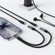 Аудіокабель ACEFAST J14 USB-C 2-in-1 charging audio adapter Black - изображение 7