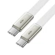 Кабель ACEFAST C24-03, Type-C to Type-C, 60W, 3A, 1.2m, Braided wire, Zinc alloy + TPE connectors, White - изображение 3