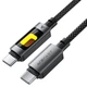 Кабель ACEFAST C21-03, Type-C to Type-C, 60W, 1.2m, Nylon, Aluminum Alloy connectors, Black - изображение 3