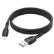 Кабель BOROFONE BX86 Advantage silicone charging data cable for iP Black - изображение 4