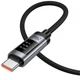 Дата кабель Hoco U148 Lord with display Type-C to Type-C 240W (1.2m) Black - зображення 4