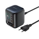 Настольное зарядное устройство ACEFAST Z10 GaN 100W (3xUSB-C + 1xUSB-A) со выдвижным кабелем Type-C и TFT-дисплеем Black - изображение 1
