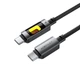 Кабель ACEFAST C21-03 Fantasy Color USB-C to USB-C 60W 3A 1.2m Black / Grey - изображение 5