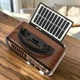 Радіоприймач Golon ретро Bluetooth FM/AM/SW USB microSD із сонячною панеллю та акумулятором 18650 Коричневий (S8Z6TB-XR) - зображення 5
