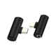 Адаптер XoKo USB Type-C - AUX mini jack 3.5 мм 2 в 1 Чорний (AC-205-BK) - изображение 2