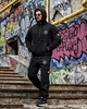 Зимний мужской спортивный костюм Stone Island трехнитка на флисе, теплый, худи на молнии Black L - изображение 1