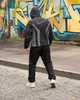Легкий спортивный костюм Retro Style из плащевки Crash, сетчатая подкладка, дышащий, быстросохнущий, Casual Black M - изображение 6