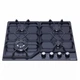 Газовая варочная поверхность для кухни WEILOR GM W 604 BL, черная эмалировання на 4 конфорки, газ-контроль - изображение 2