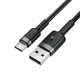 Кабель USB to Type-C ACEFAST C22-04 3A 1.2m Nylon Braid Black (Быстрый кабель для зарядки телефона, планшета, павербанка) - изображение 2