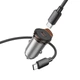 Автомобільний зарядний пристрій HOCO NZ16 Rigorous single port PD30W car charger set (C to C) Metal Grey - зображення 3