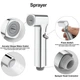 Набір для гігієнічного душу Mixxus Bidet SET-002 (шланг 1,2 м, лійка, кронштейн) (LE2775) - зображення 5