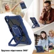 Противоударный защитный чехол ARM Cover для Apple iPad 11 (А16) 2025 с поворотной подставкой 360°, ремешком и держателем для Apple Pencil Black/Blue - изображение 5