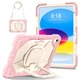 Противоударный защитный чехол ARM Cover для Apple iPad 11 (А16) 2025 с поворотной подставкой 360°, ремешком и держателем для Apple Pencil Pink/White - изображение 6