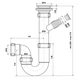 Сифон Kronoplast 1 1/2"*40 с резьбовым выпуском прямоточный и отводом для стиральной машины SU14020000 - изображение 5