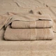 Полотенце банное махровое с велюровым бордюром GM Textile 100х150см 500г/м2 (Капучино) - изображение 3