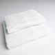 Комплект махровых полотенец с велюровым бордюром 2шт GM Textile 50х90см, 70х140см 500г/м2 (Белый) - изображение 1