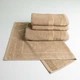 Набор банных махровых полотенец с велюровым бордюром 4шт GM Textile 50х70см, 50х90см, 50х90см, 70х140см (Капучино) - изображение 1