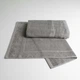 Набор банных махровых полотенец с велюровым бордюром 2шт GM Textile 50х70см, 70х140см (Серый) - изображение 1