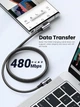 Кабель USB-C to USB-C Ugreen 100 Вт 90 градусів, 51 см для iPhone, MacBook Pro, iPad, Samsung Galaxy, Z Fold, Google Pixel,Switch - зображення 4