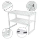 Регулируемая кухонная полка Kitchen Rack 38–70 см 2-ярусный органайзер под раковину Белая - изображение 1