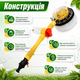 Насадка для шланга Water Blast Cleaner Roto Brush обертова щітка з резервуаром для мийного засобу, універсальним адаптером і довжиною 102 см для миття авто та вікон - изображение 4