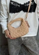 Женская сумка багет Miu miu 2178 бежевая - изображение 4