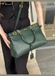 Женская сумка 089 Guess с двумя ручками зеленая - изображение 8