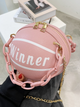 Жіноча кругла сумка WINNER м'яч на ланцюжку рожева - зображення 3