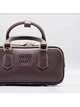 Женская сумка Miu miu 2312 (22×10×7) кросс-боди темно-коричневая - изображение 3